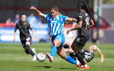 Madison Haley in action for Brighton against Manchester City